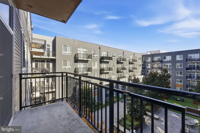 a view of city from a balcony