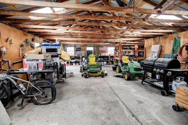 a view of a storage with bicycles