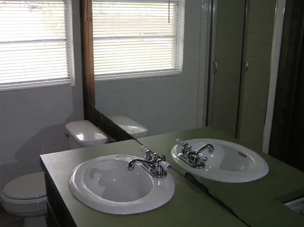 a bathroom with a sink and a toilet
