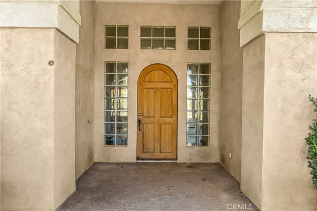 a view of front door of house
