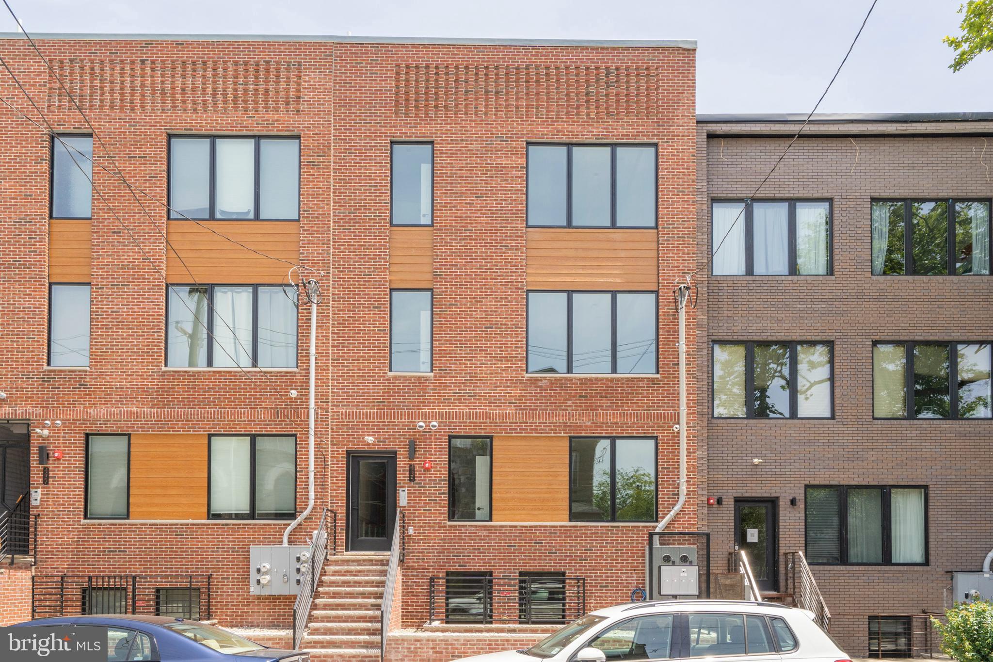 a front view of a building