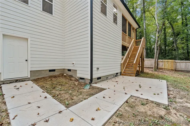 a view of wooden house