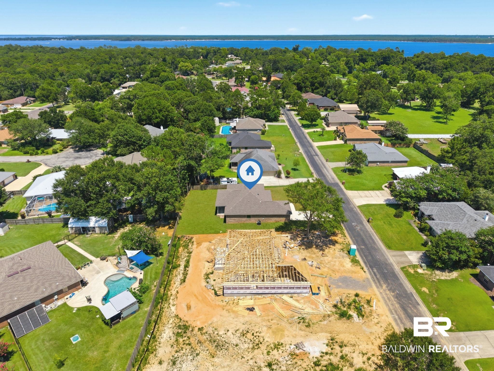 32656 Arbor Ridge Circle Lillian, AL 36549 - Photo 52 of 56 Aerial perspective featuring a residential street and surrounding properties