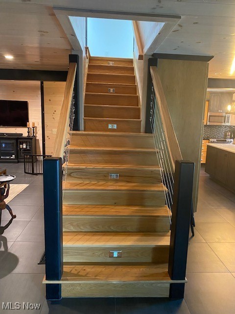 10295 Wagner Road North Benton, OH 44449 - Photo 18 of 45 Hickory Staircase leads to second floor