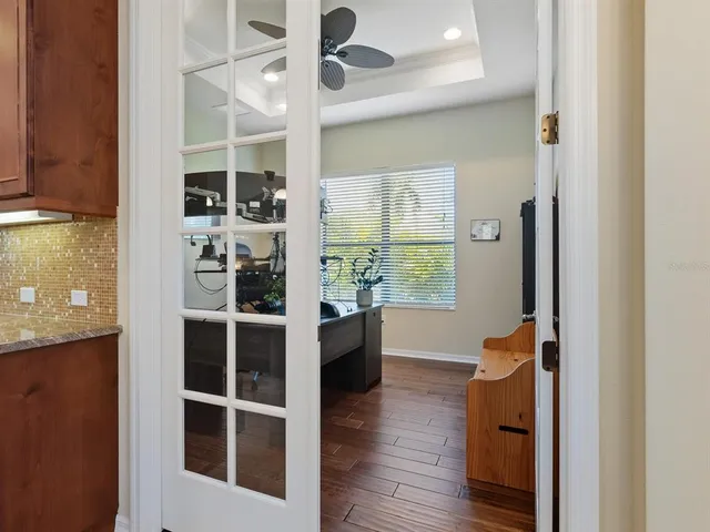 a outdoor view with a sitting space