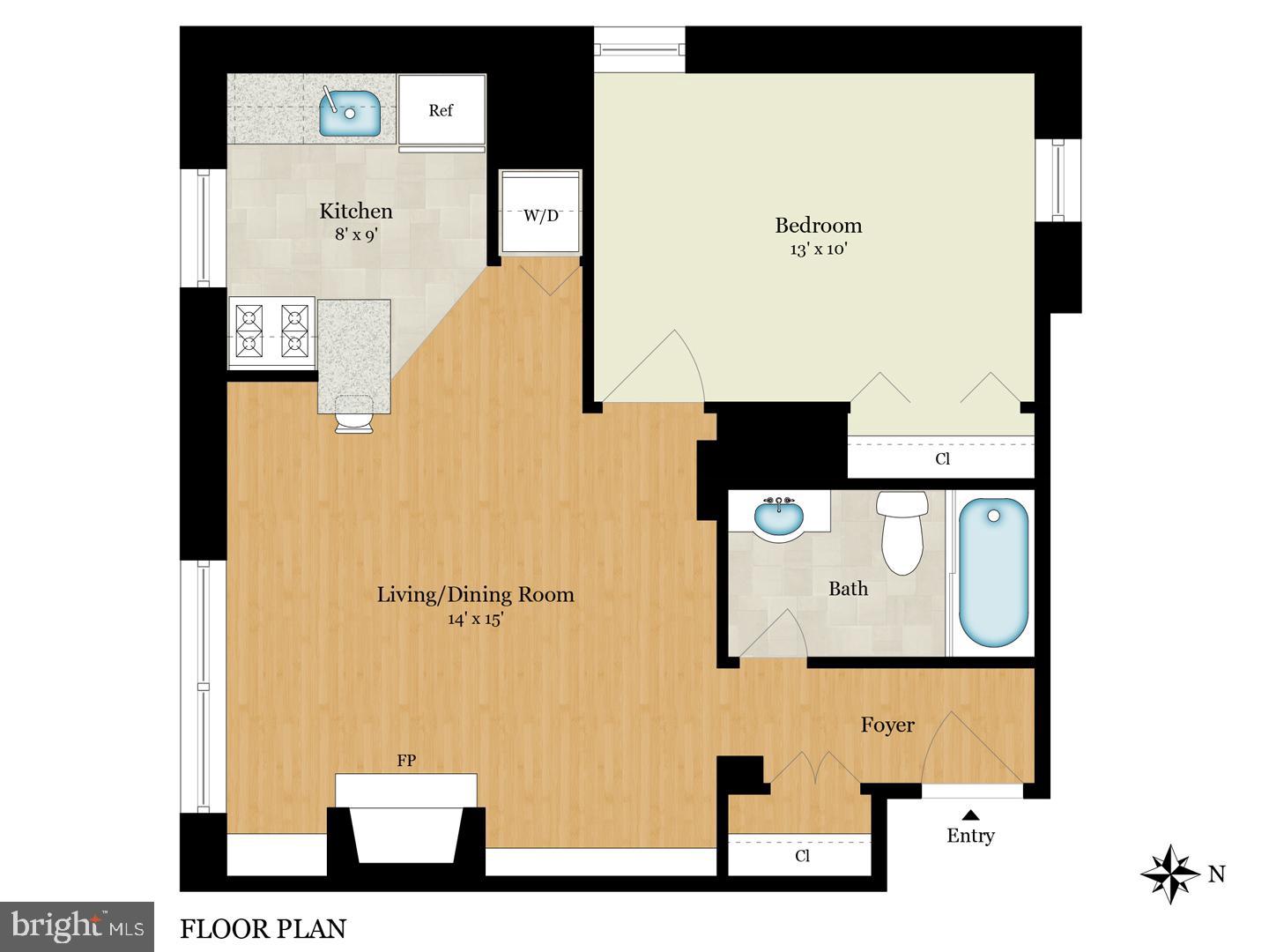 2145 California Street Northwest, Unit 201 Washington, DC 20008 - Photo 30 of 30 Floor plan