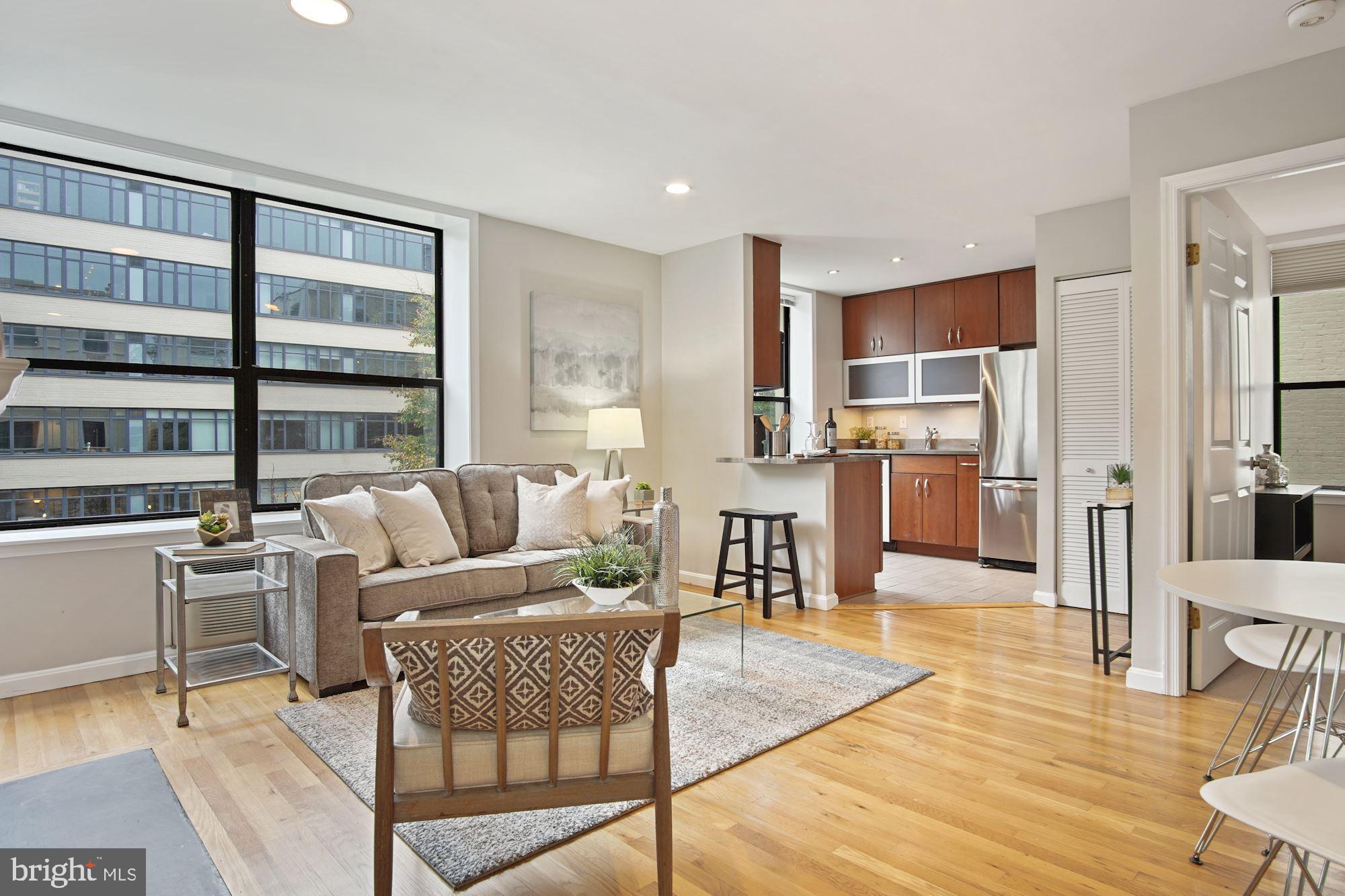 2145 California Street Northwest, Unit 201 Washington, DC 20008 - Photo 7 of 30 Living-Dining area with open kitchen