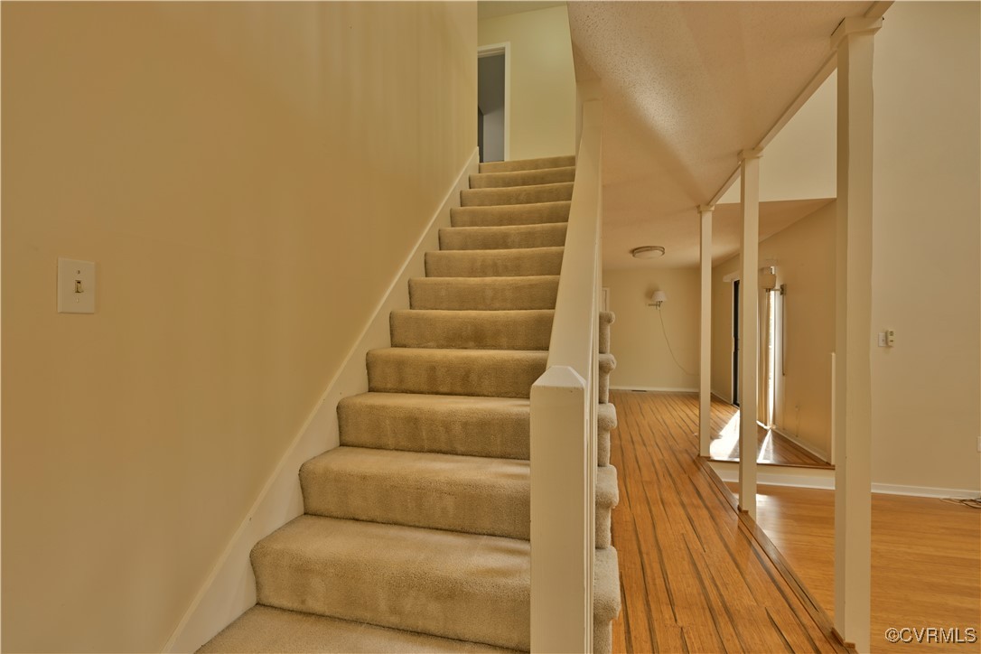 6610 Glebe Point Road Chesterfield, VA 23838 - Photo 22 of 36 a view of staircase with white walls