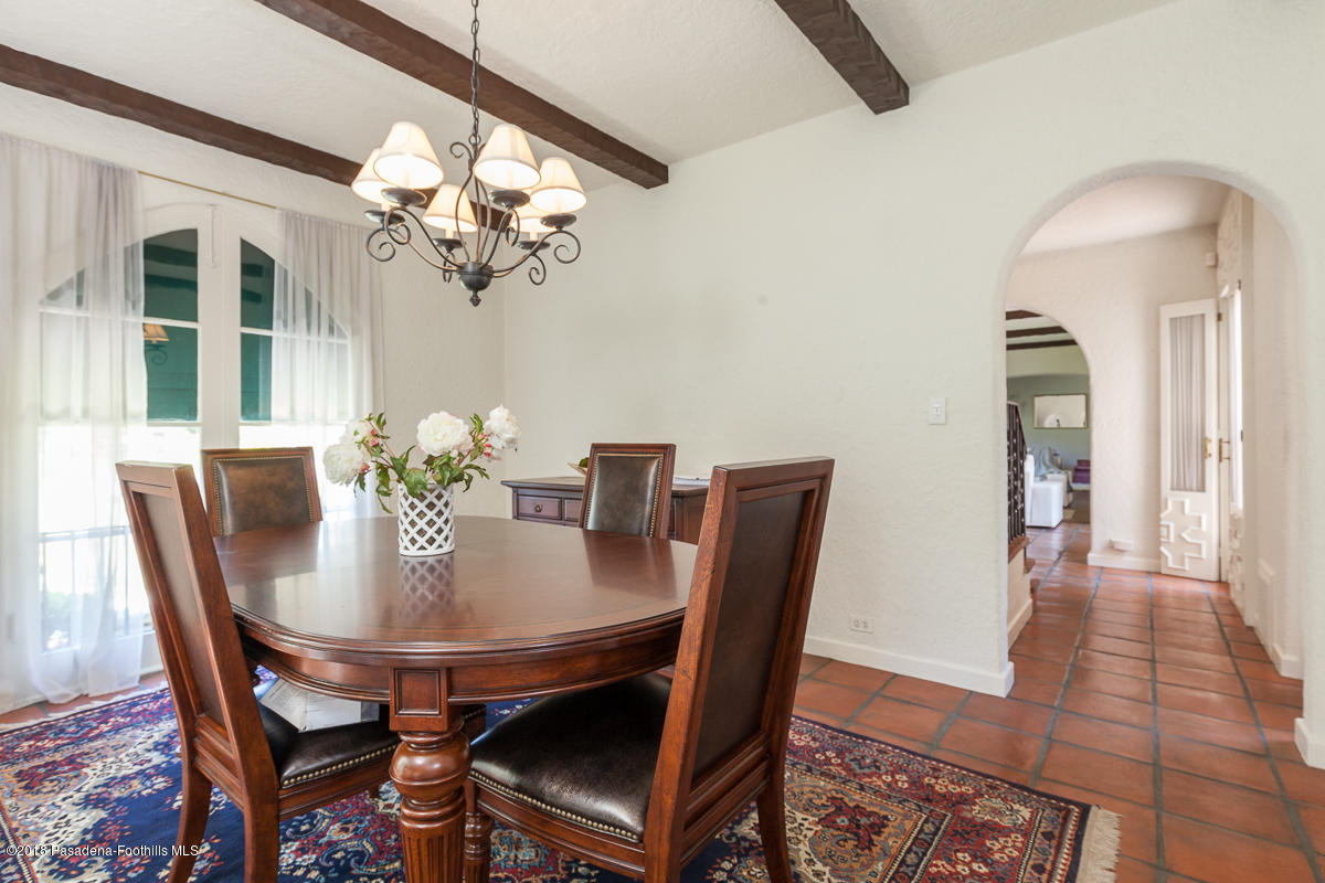 700 South Orange Grove Boulevard Pasadena, CA 91105 - Photo 24 of 50 a view of a dining room with furniture and chandelier