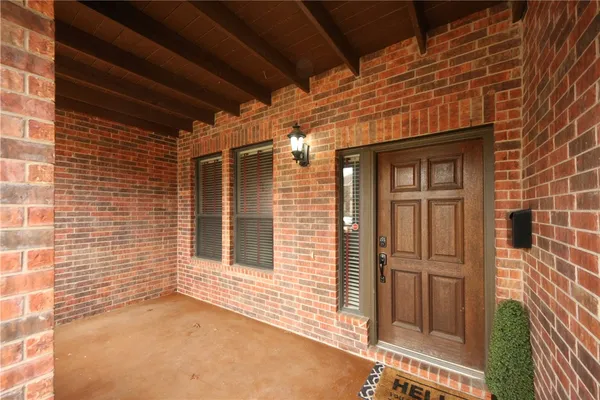 a view of front door of house