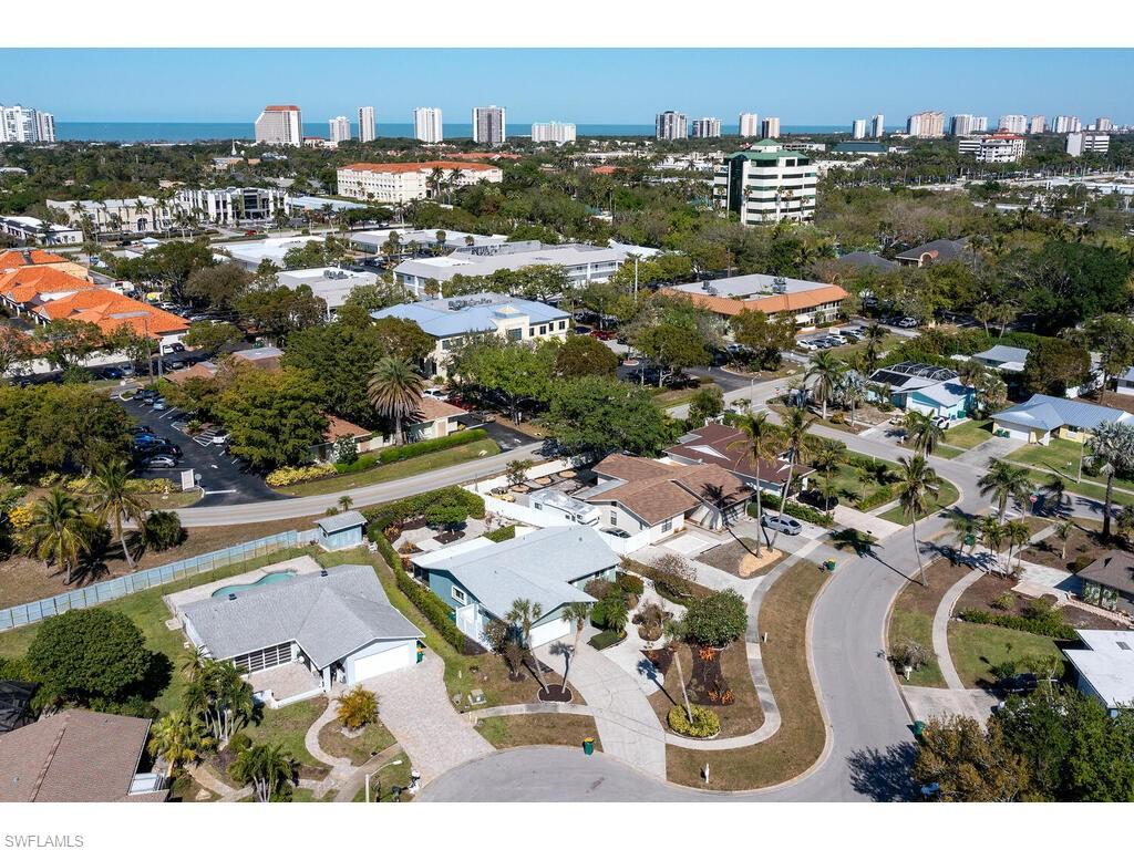 1036 Lake Shore Court Naples, FL 34103 - Photo 2 of 15 Bird's eye view with a city view