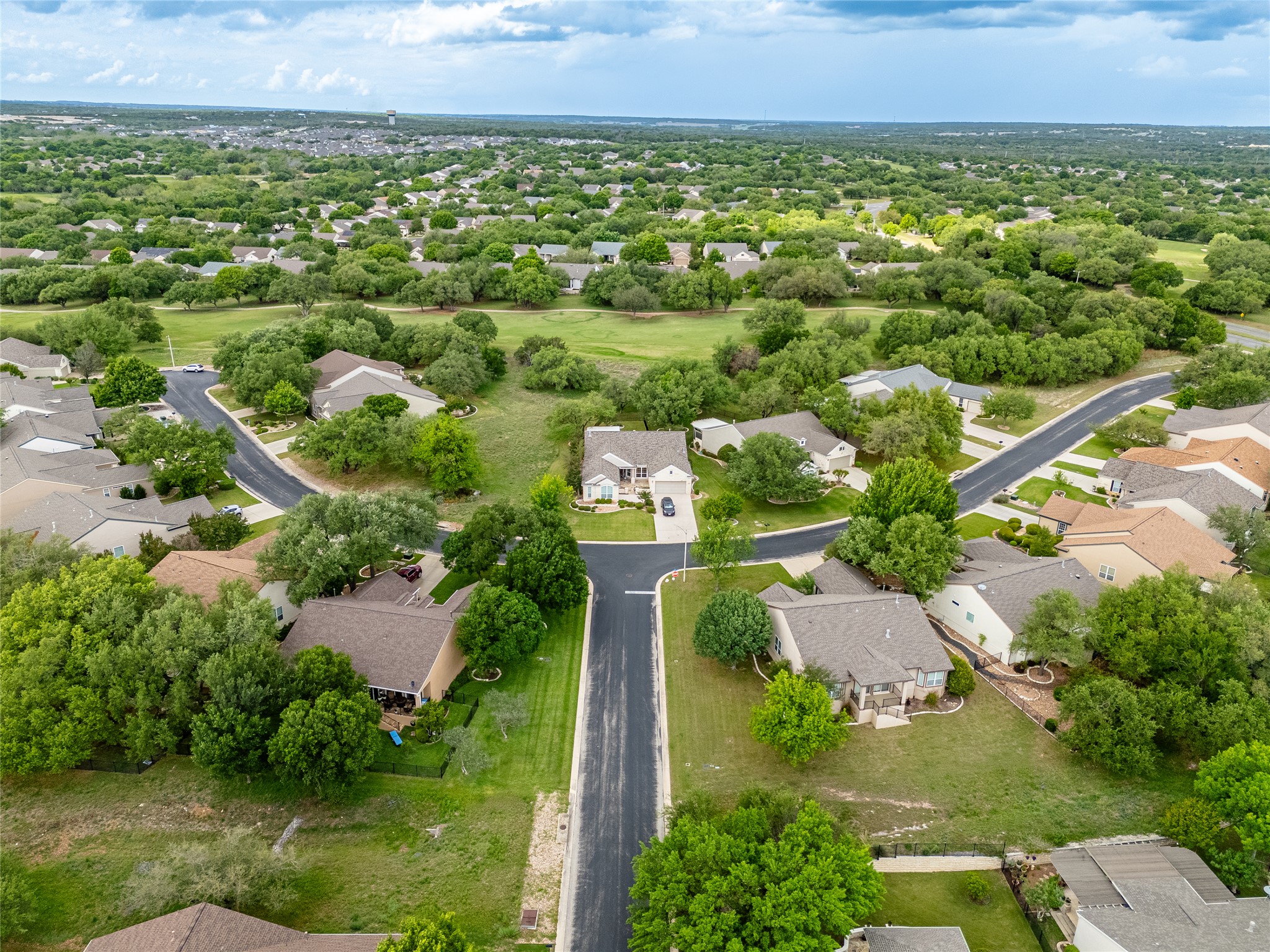 214 Summit Street Georgetown, TX 78633 - Photo 5 of 38 This property is situated in a neighborhood characterized by winding roads and lush green landscapes with numerous trees