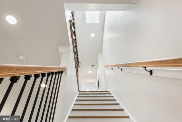 a view of a staircase