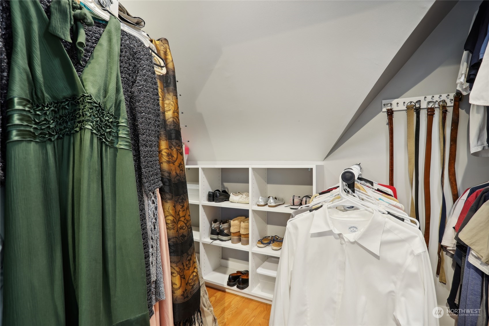 314 Halladay Street Seattle, WA 98109 - Photo 19 of 37 a view of walk in closet with clothes and shoes