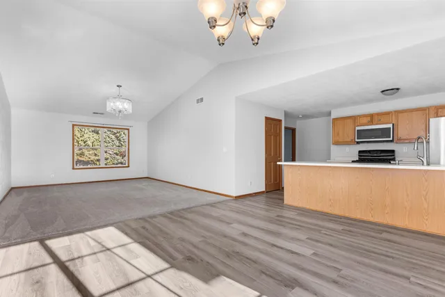 a view of kitchen and window