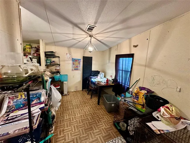 a room with musical instruments