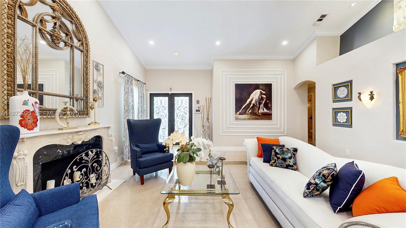 982 Northwest 133rd Court Miami, FL 33182 - Photo 5 of 22 a living room with fireplace furniture and a fireplace