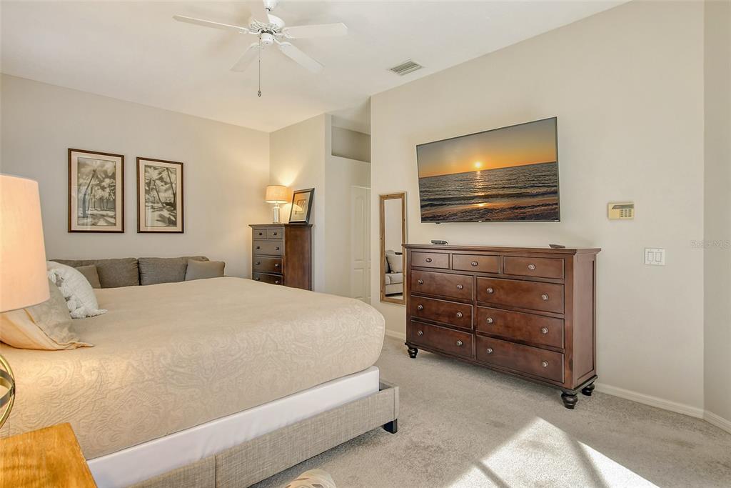 6738 Pleasant Hill Road Bradenton, FL 34203 - Photo 35 of 93 a bedroom with a bed and a flat screen tv