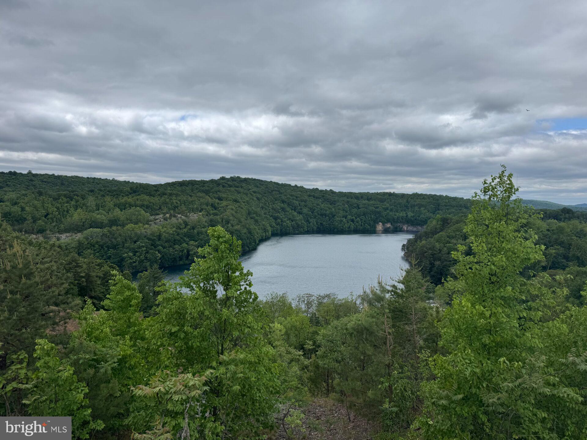 an aerial view of a house with garden space and street view