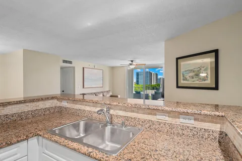 a kitchen with a stove and a microwave