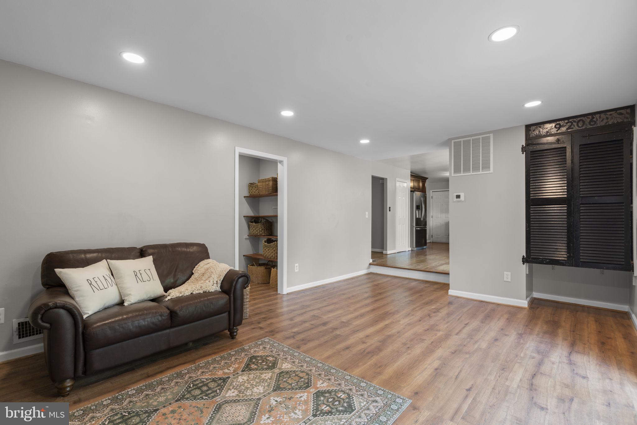 9206 Mellenbrook Road Columbia, MD 21045 - Photo 15 of 44 Family Room, Hardwood Floors, View to Office