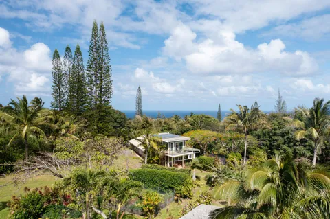 a view of a lake with a building in the background