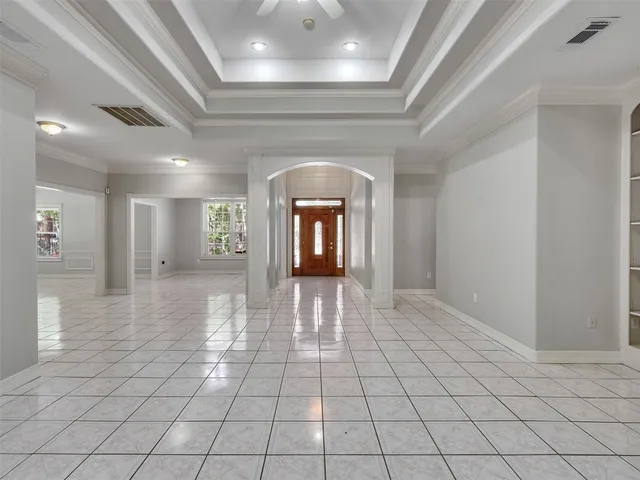 a view of an empty room and window