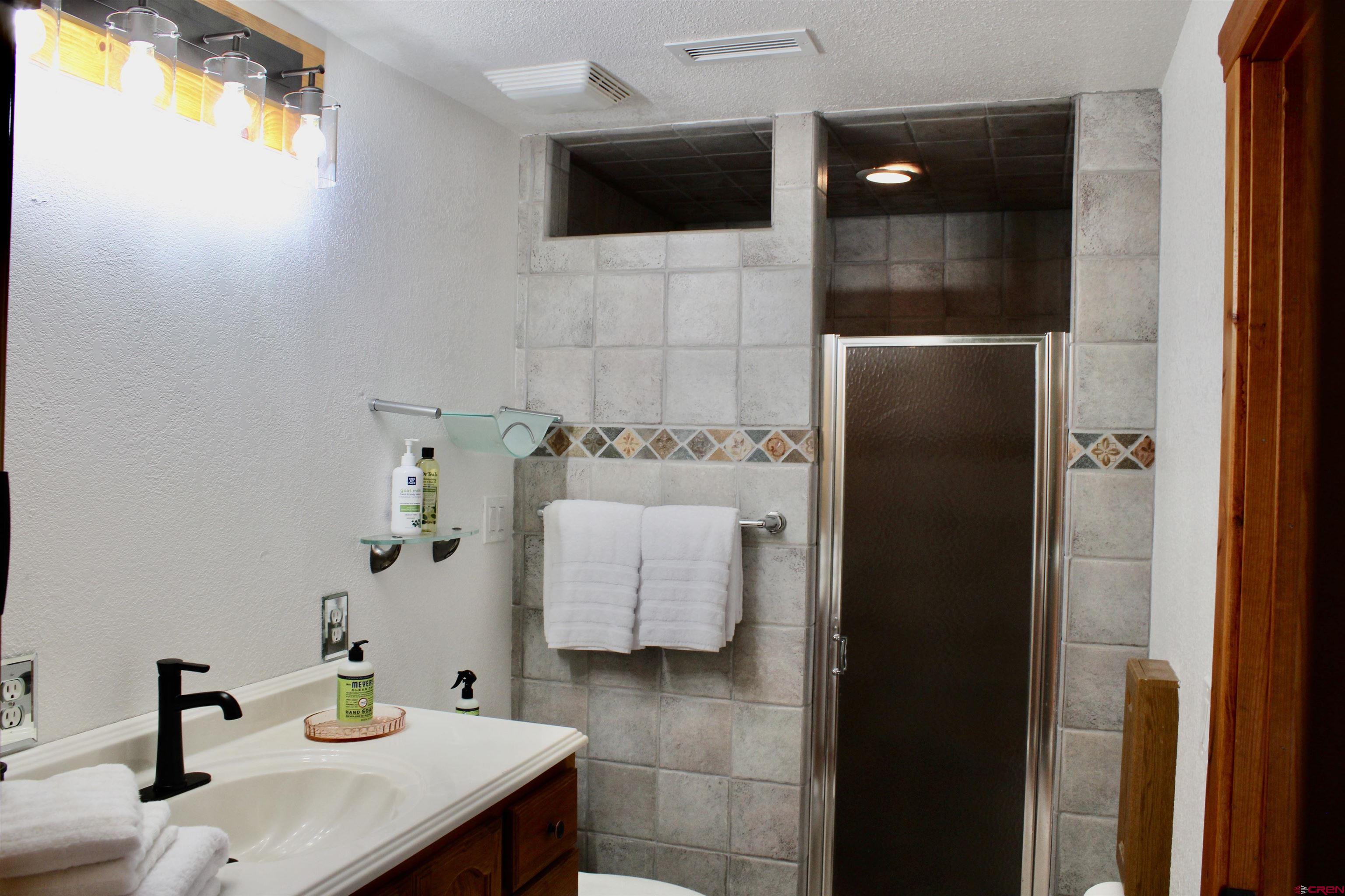 59 Rincon Court Pagosa Springs, CO 81147 - Photo 15 of 37 a bathroom with a sink and a mirror