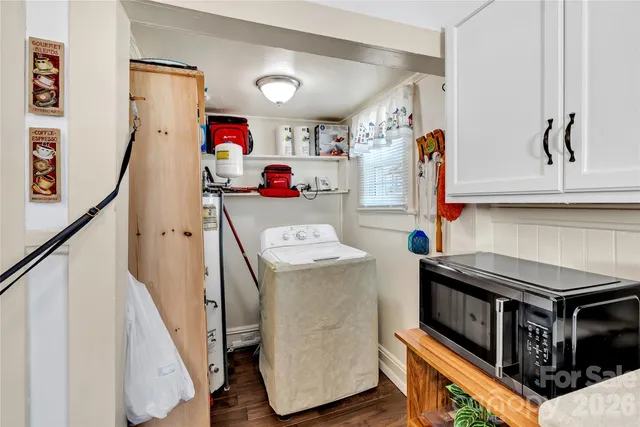 a room with storage and utility