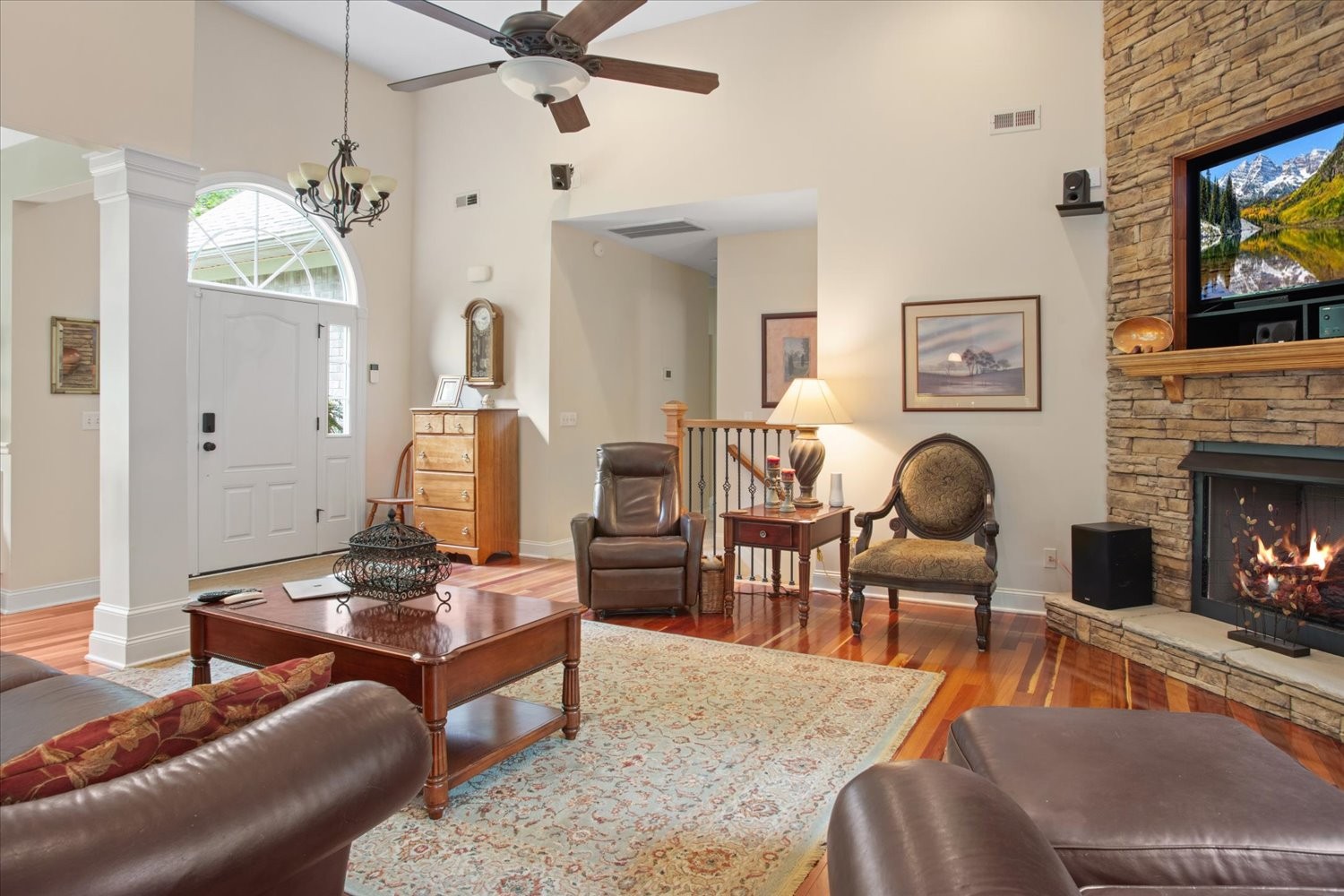 1765 Sugar Ridge Road Spring Hill, TN 37174 - Photo 11 of 44 a living room with furniture and a fireplace