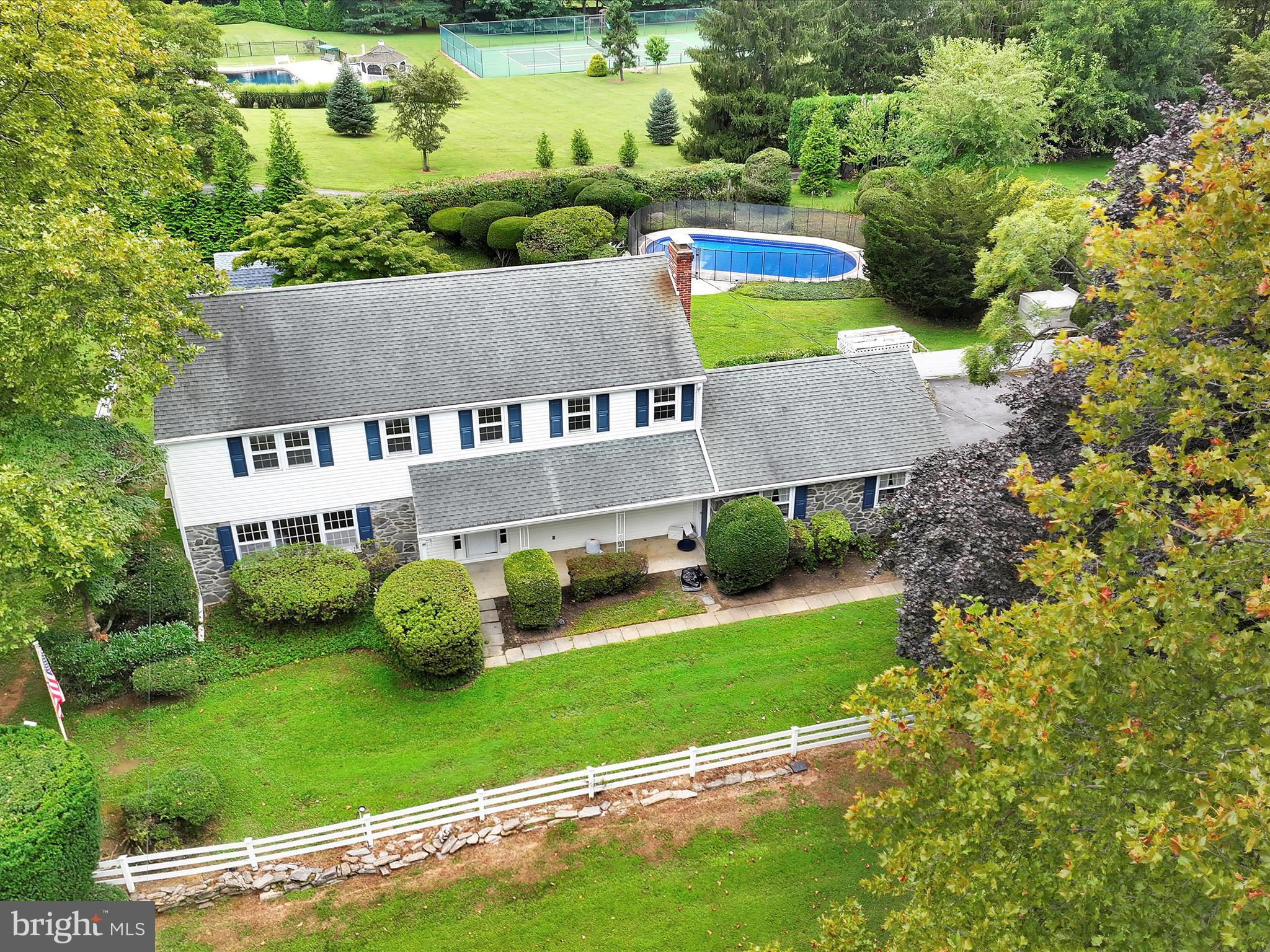 14 Stone Ridge Road Thornton, PA 19373 - Photo 3 of 45 an aerial view of a house with a garden