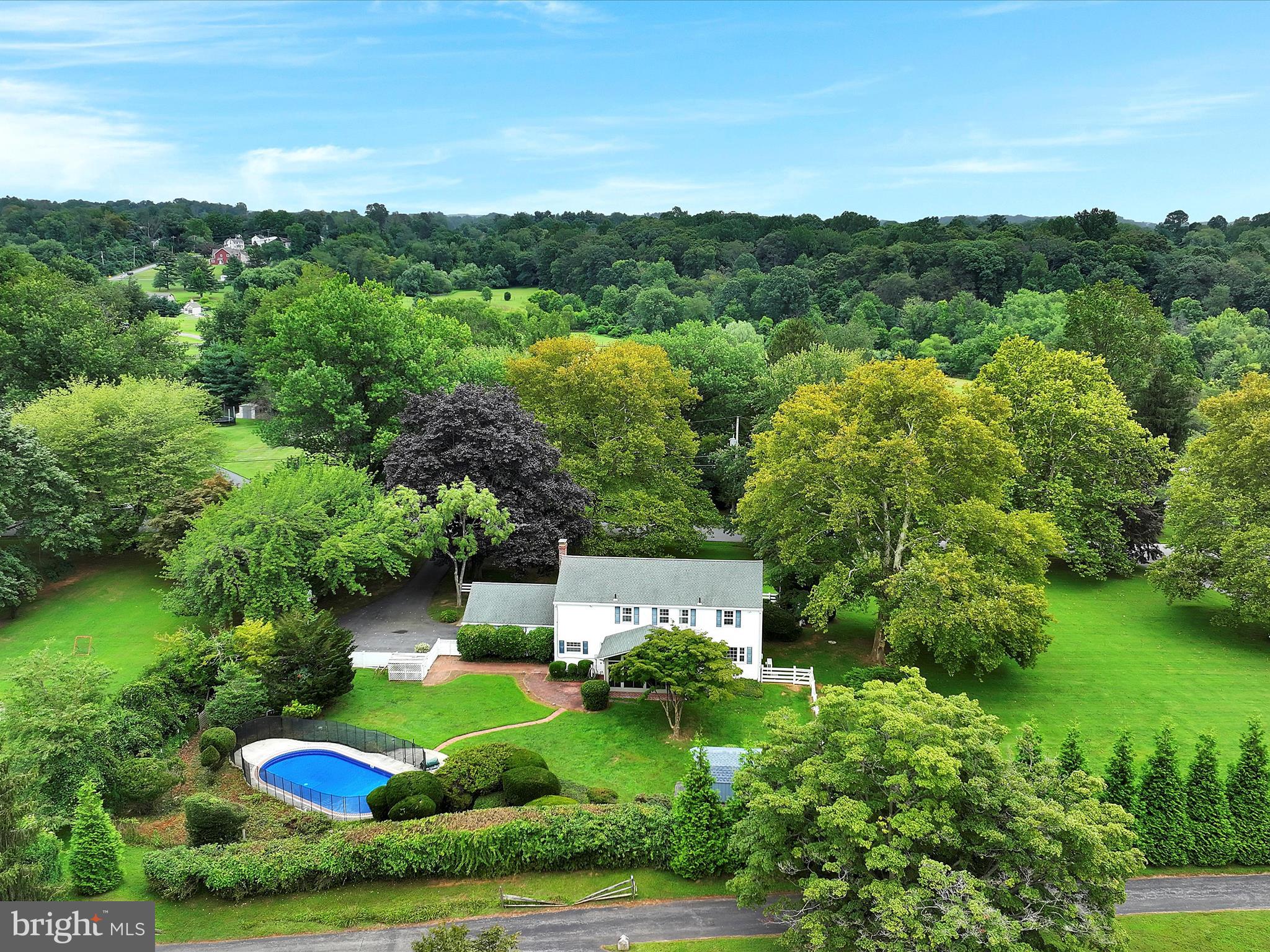 14 Stone Ridge Road Thornton, PA 19373 - Photo 41 of 45 an aerial view of a house with mountain view