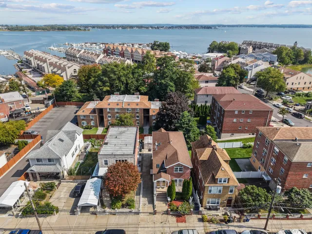 an aerial view of multiple house