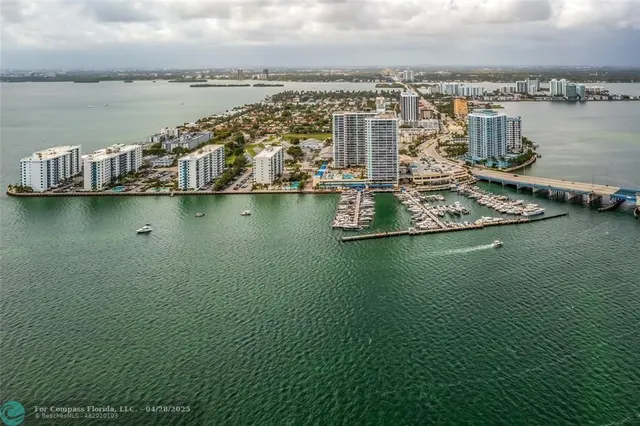 a view of a ocean with city