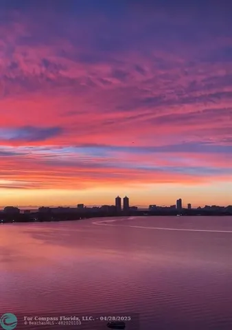 a view of city and mountain