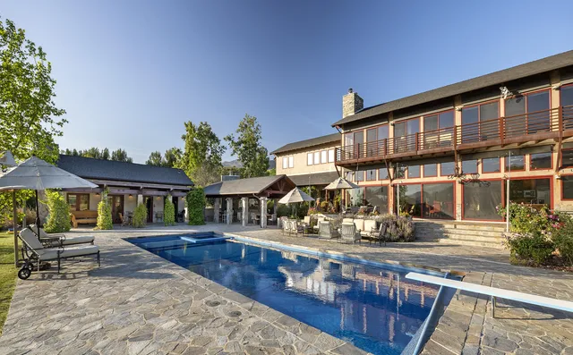 a view of a lake with a mountain in the back