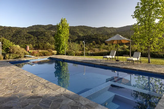 a view of a lake with a mountain