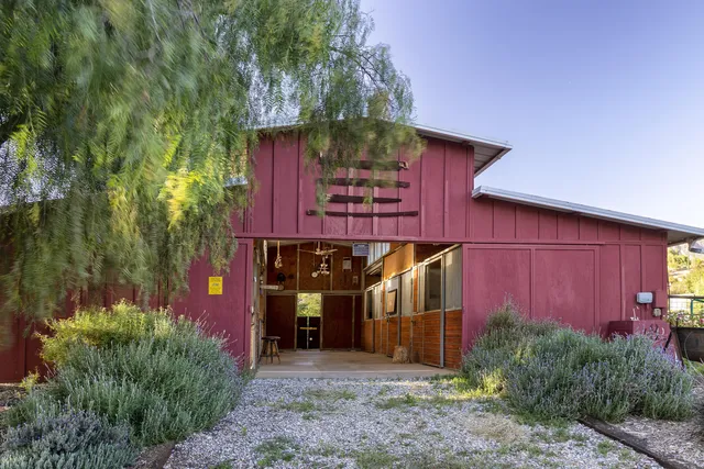 a bedroom with furniture and a fireplace