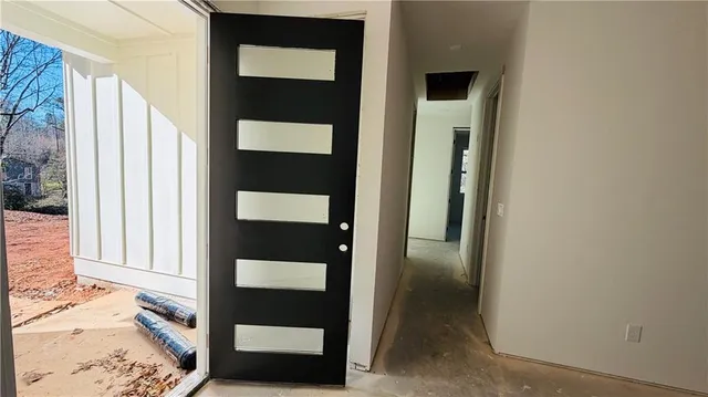 view of an empty room with a window