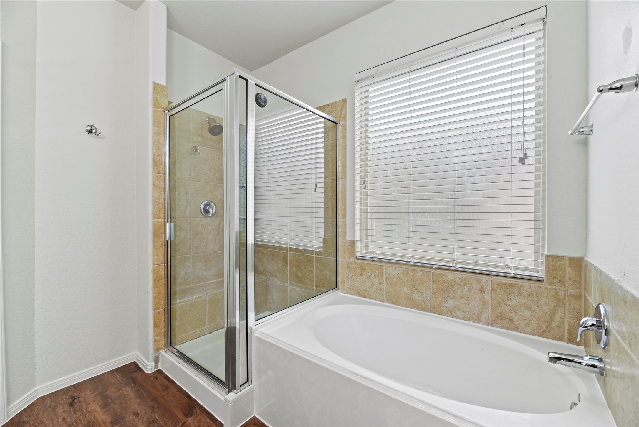 22514 Forbes Field Trail Spring, TX 77389 - Photo 22 of 37 a bathroom with a bathtub and shower
