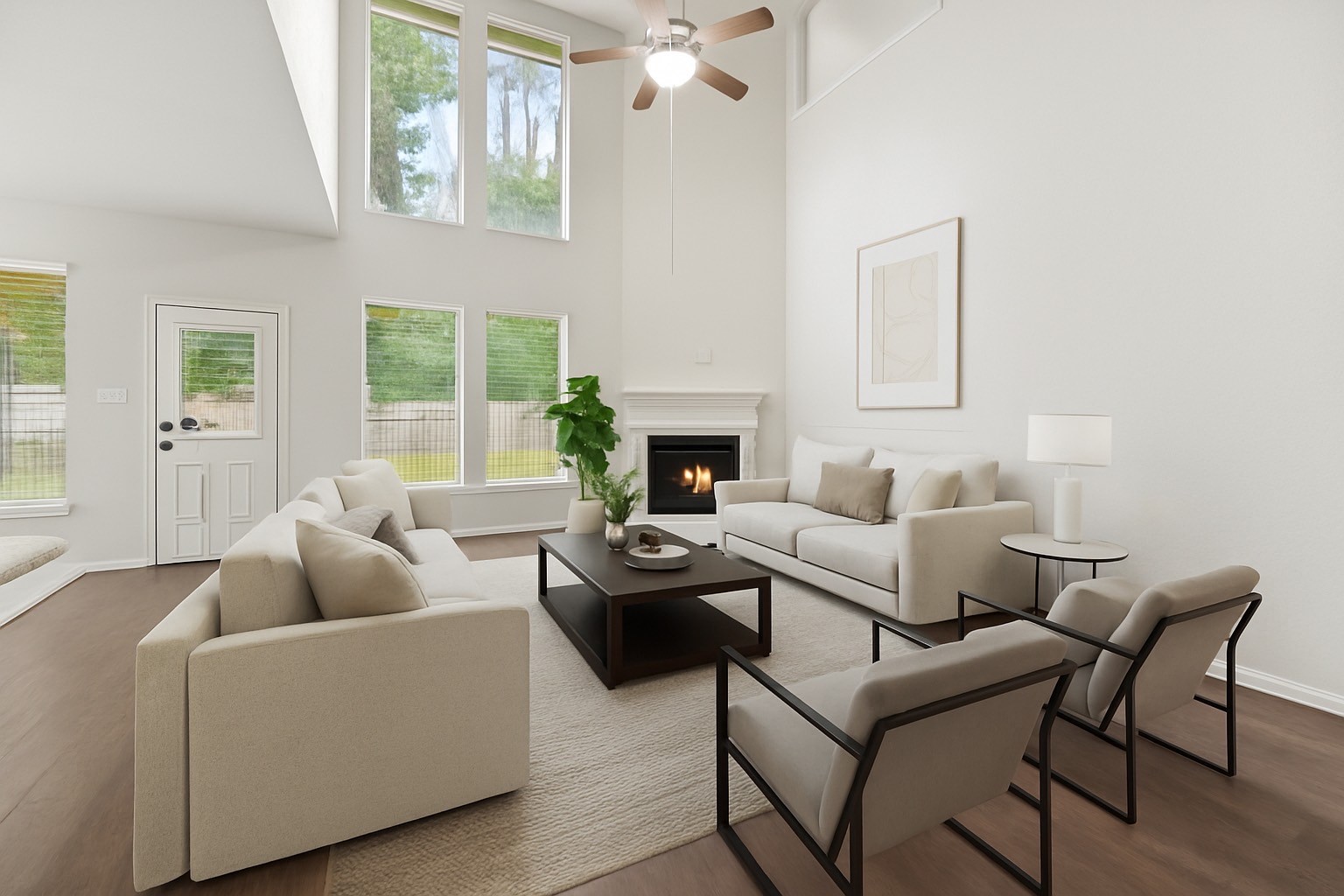 22514 Forbes Field Trail Spring, TX 77389 - Photo 3 of 37 a living room with furniture and a fireplace