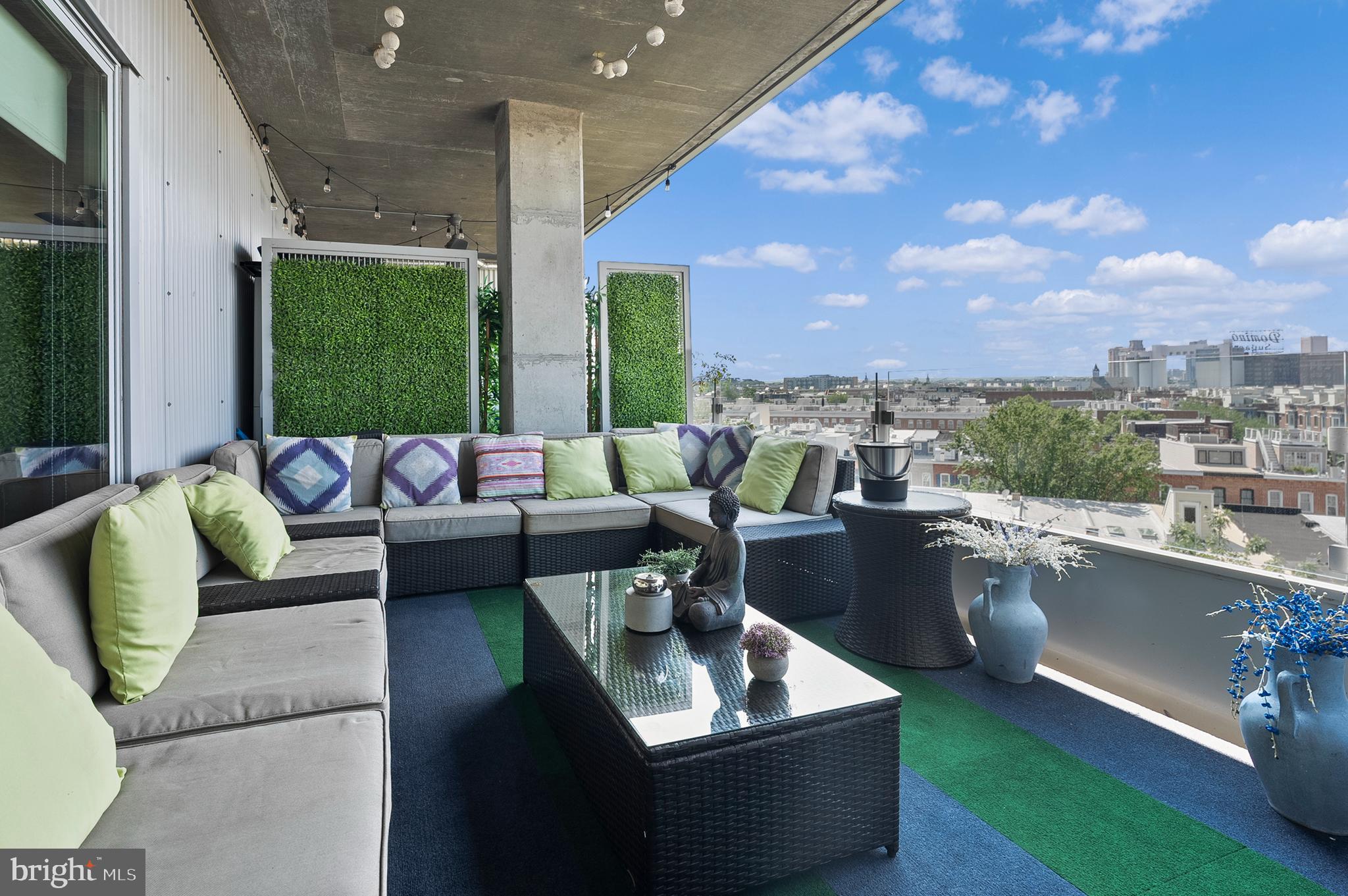 1200 Steuart Street, Unit 530 Baltimore, MD 21230 - Photo 21 of 38 a roof deck with couches and potted plants