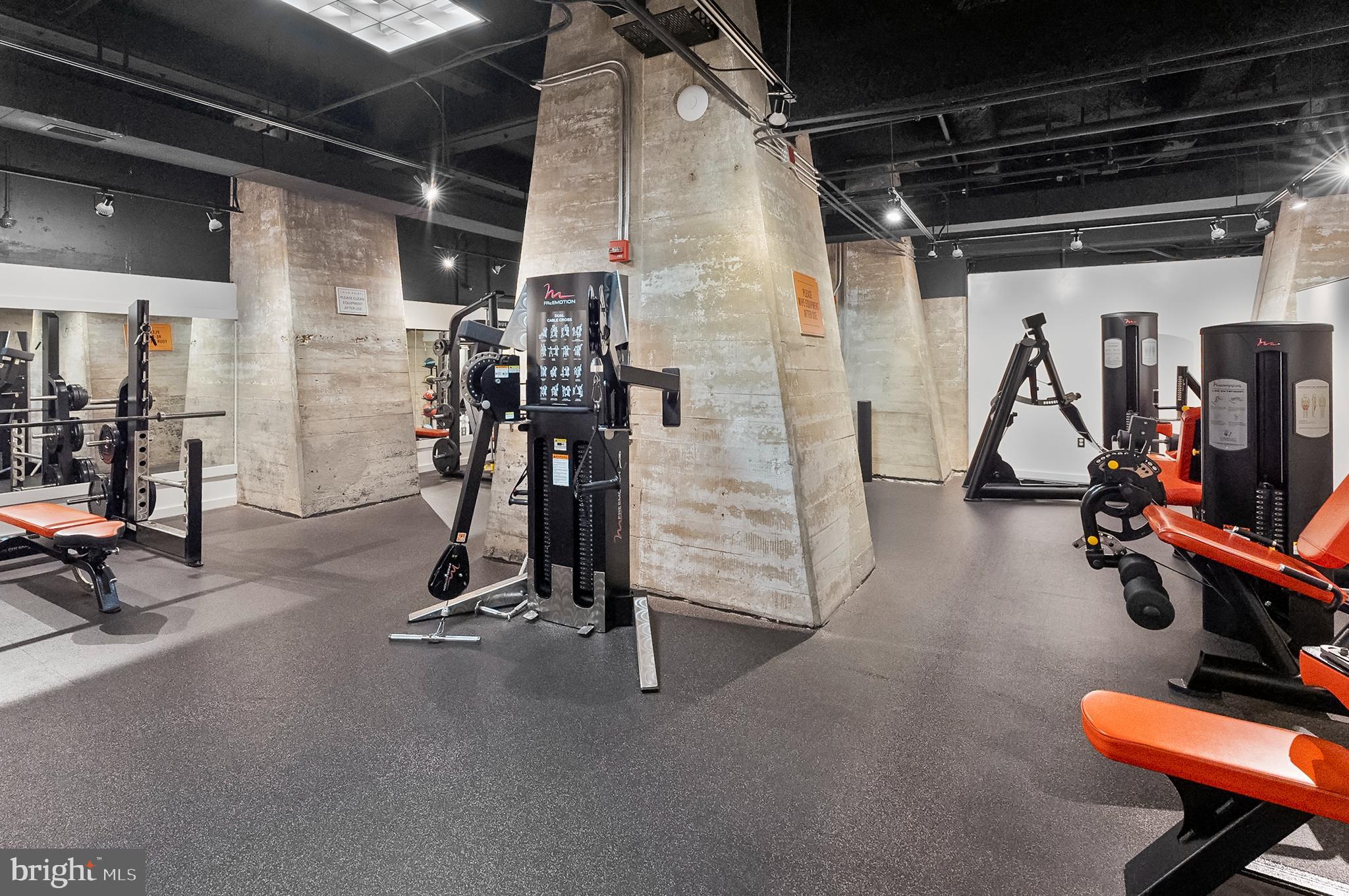 1200 Steuart Street, Unit 530 Baltimore, MD 21230 - Photo 28 of 38 a view of a room with gym equipment