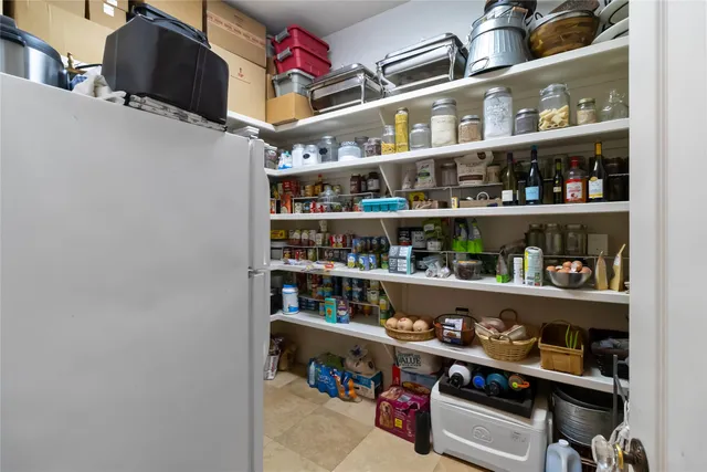 a room with lots of different kinds of food