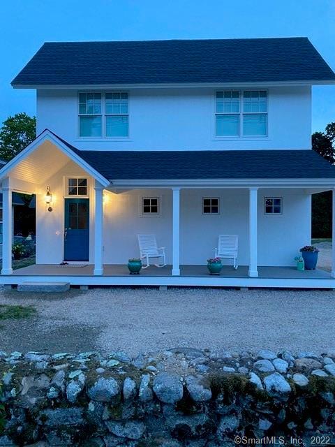 a front view of a house