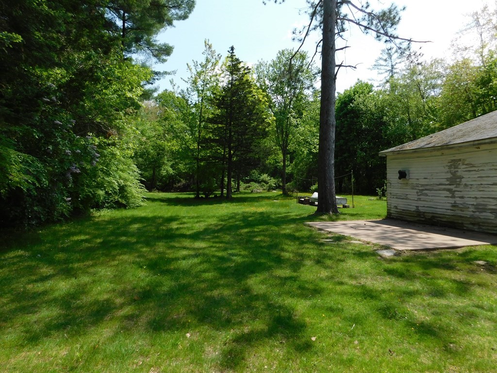 225 Rockingham Road Londonderry, NH 03053 - Photo 7 of 28 a backyard of a house with potted plants and large trees