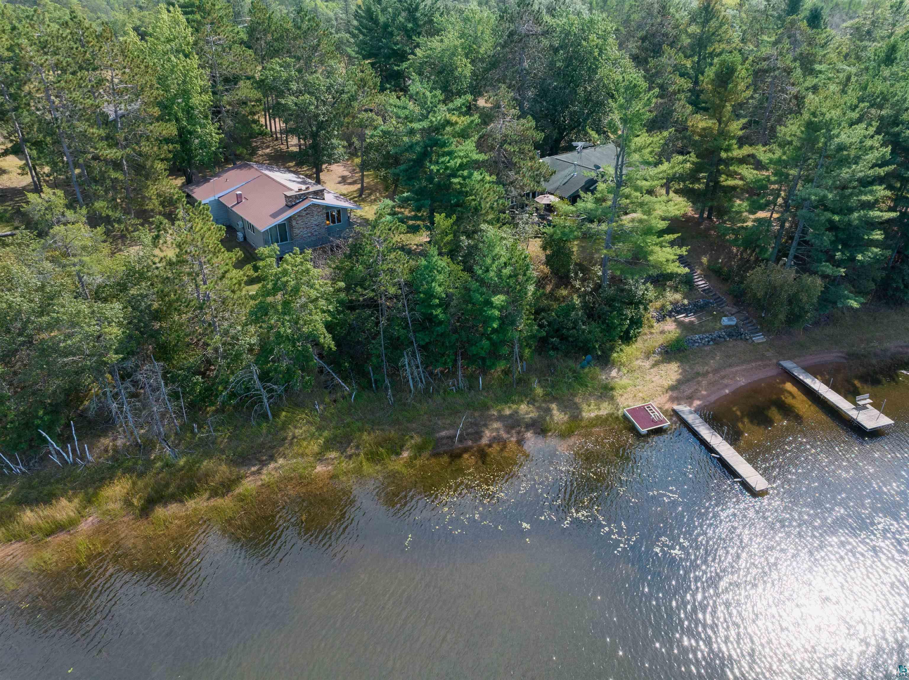 N13431 County Line Road Minong, WI 54859 - Photo 9 of 42 Birds eye view of property with a water view