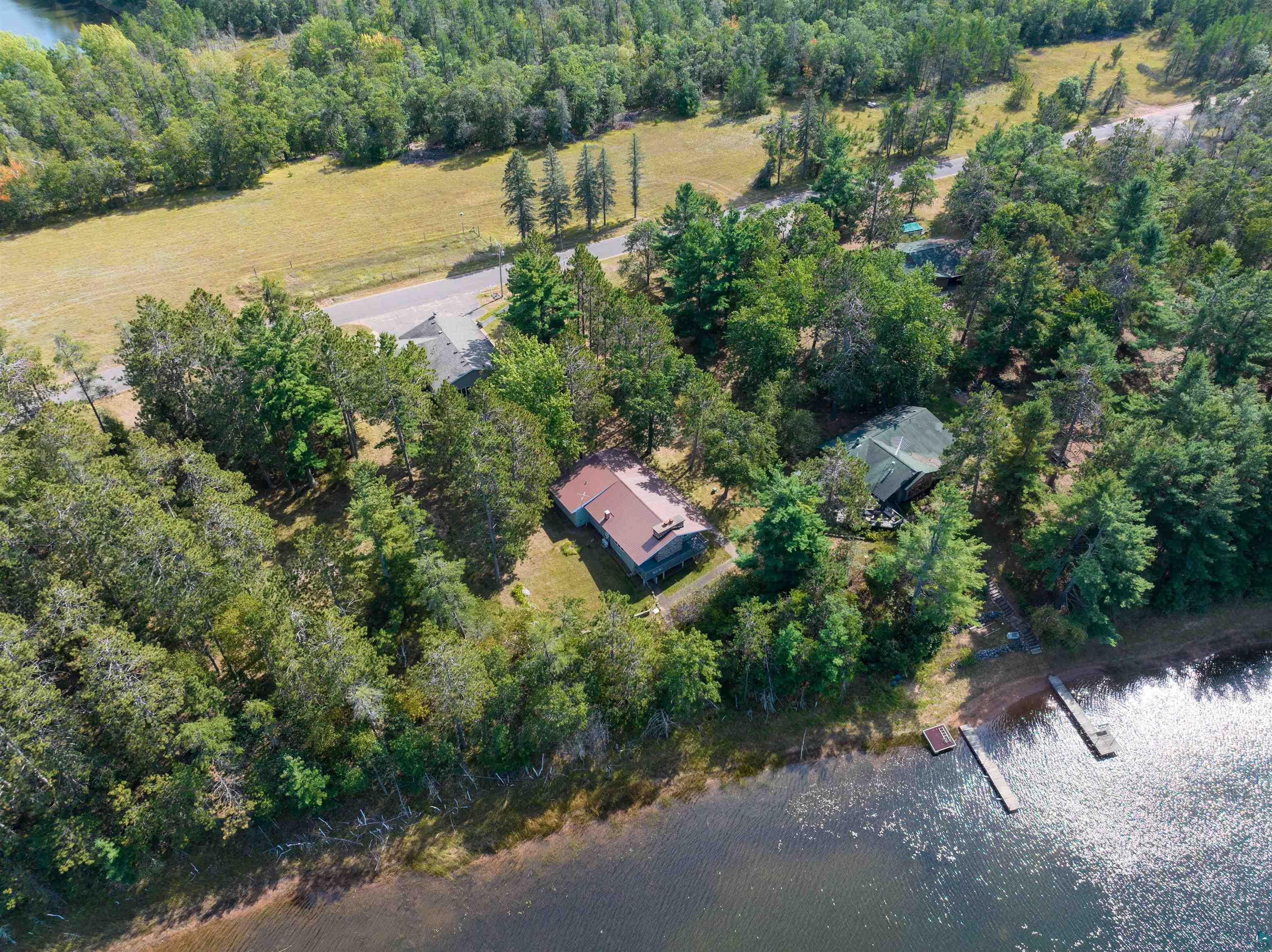 N13431 County Line Road Minong, WI 54859 - Photo 10 of 42 Bird's eye view with a water view