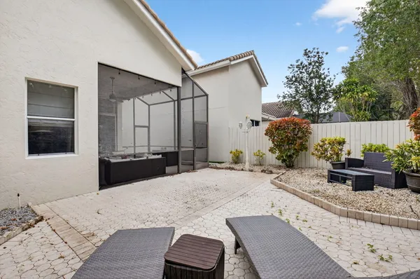 a view of a backyard of a house