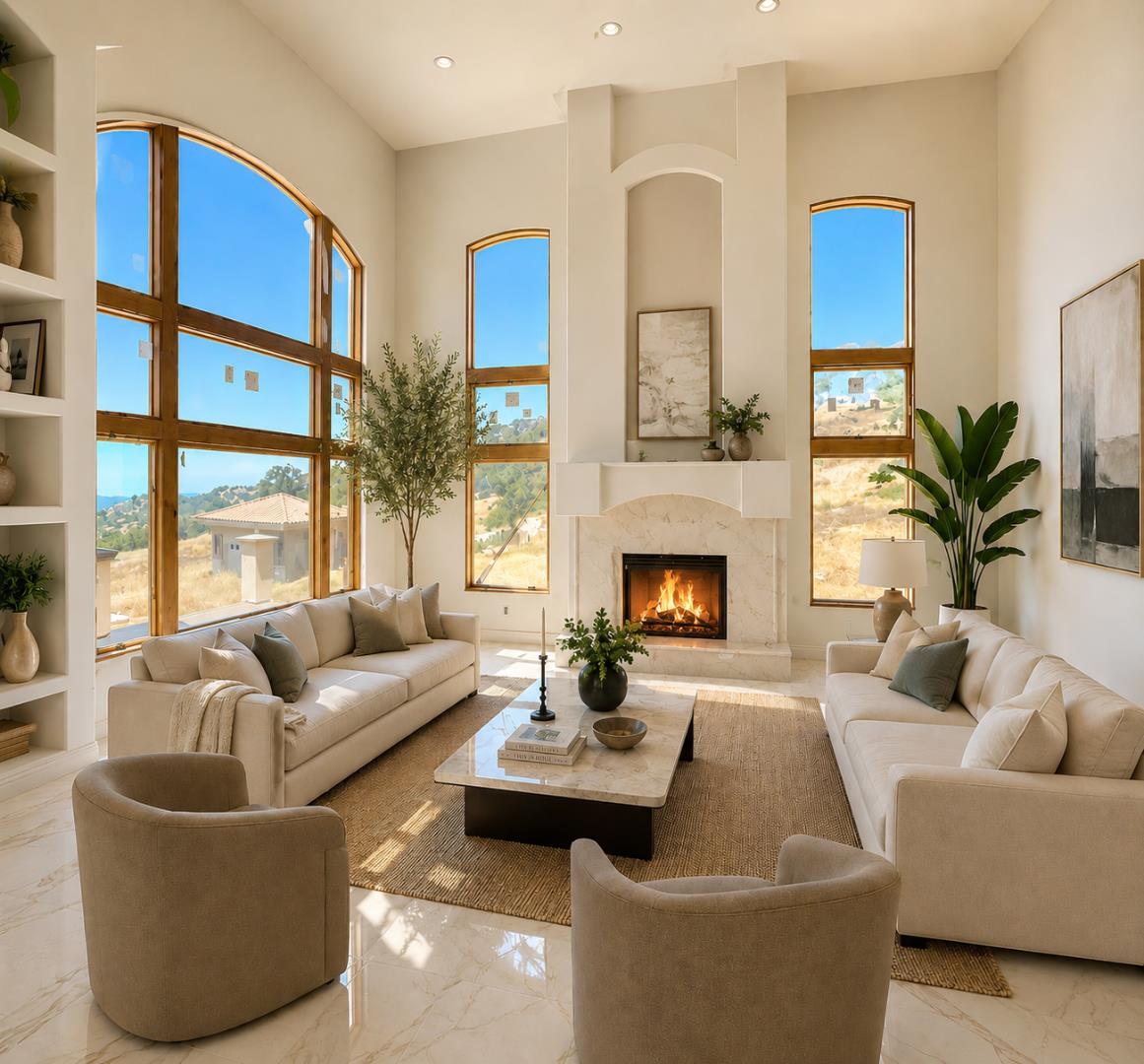15169 Moccasin Ranch Road Coulterville, CA 95311 - Photo 6 of 15 a living room with furniture fireplace and a large window